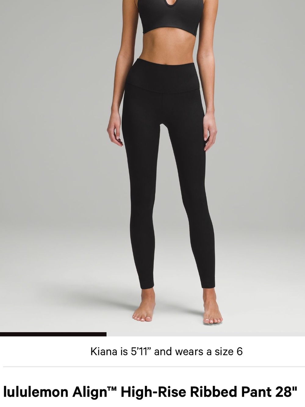 Lululemon Women’s Align high-rise ribbed leggings - size 6